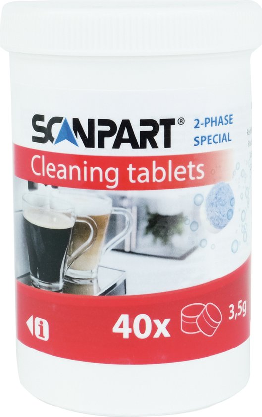 Scanpart 2 fase reingingstabletten voor koffiemachine